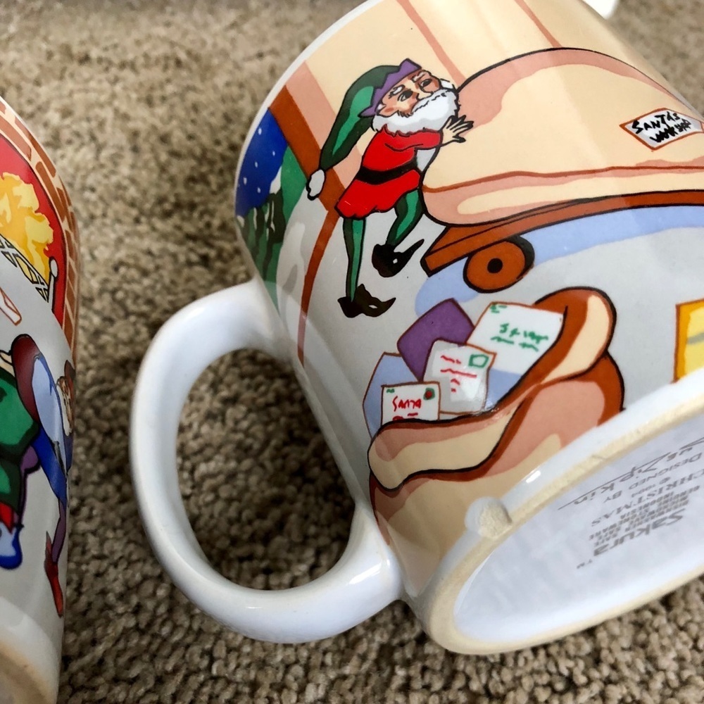 Sue Zipkin Christmas Fireplace Coffee Mug Set - Picture 5 of 9